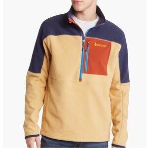 Cotopaxi Abrazo Half Zip Water Repellent Fleece Jacket Navy Butter Size M